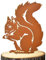 Vesaneae Estacas Decorativas de Jardín, Ardilla Oxidado con Tornillo,Silueta de Ardilla, Decoración de Metal Oxidado, Tapón de Jardín, Adornos de Animales de Metal para Césped Exteriores Patio Trasero