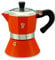 Pezzetti, Bellexpress Cafetière 3 tasses en aluminium de qualité alimentaire, couvercle transparent, joint en silicone, poignée résistante à la chaleur, pour comptoirs à gaz, électriques et