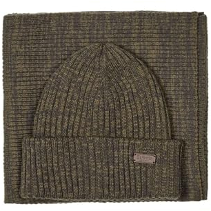 Barbour Schal und Hut Set MGS0019 GRÜN, Olive Twist, Einheitsgröße