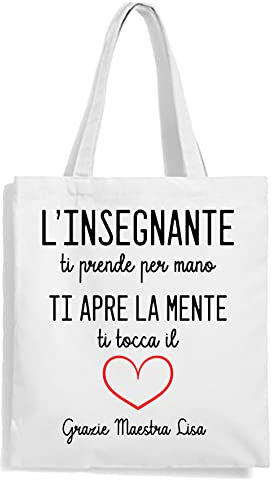 Mr. Gadgets Shopper Regalo Maestre Personalizzabili con nome (Maestra 1)