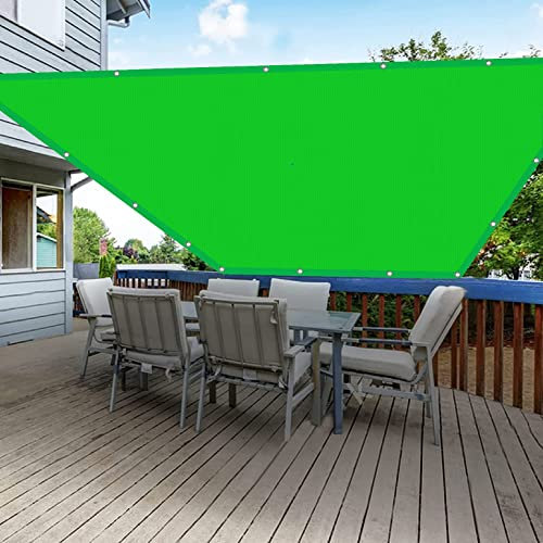 Voile d'ombrage Rectangulaire 5.5 x 9 m Anti-âge en Polyester Couvert Auvent Terrasse avec Oeillets pour pergola, extérieur poulailler Serre, Vert Tendre