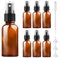 DONQL 6 botellas pulverizadoras de vidrio con niebla fina de 30 ml para líquidos de viaje, agua y cosméticos, botella de spray (marrón)