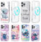 Personalisiert Handyhülle für iPhone X XS Hülle 5,8,Kompatibel mit MagSafe,Stitch Anime Muster Personalisierte mit Text Name Individuelle Schutzhülle Transparente TPU Stoßfest Beschützen Case