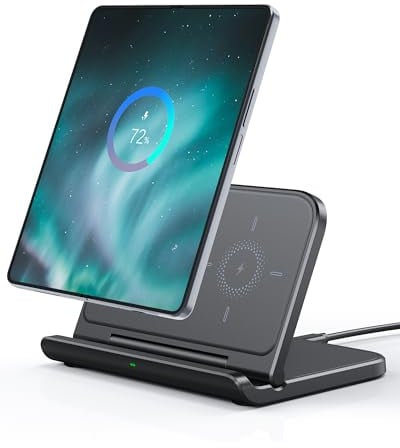 SwanScout 503S Wireless Charger for Samsung Z Fold 7, Foldable Charging Station for Pixel 9 Pro Fold/Galaxy Z Fold 6/5/4/3/2, Wireless Charger Station for Galaxy Z Fold Series (No Adapter)