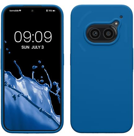 kwmobile Housse Compatible avec Nothing Phone 2a / Phone 2a Plus Coque - Housse de téléphone Protection Souple en TPU Silicone - Bleu récif