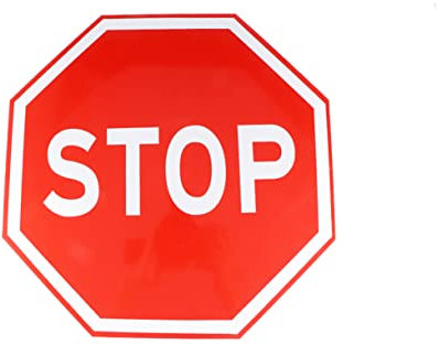 GLEAVI Étuis Métalliques De Rangement De Maquillage Arrêter Le Panneau De Signalisation Arrêtez Le Panneau De Sécurité Panneaux Routiers Panneau Stop Faux Rouge Personnalisé Pancarte