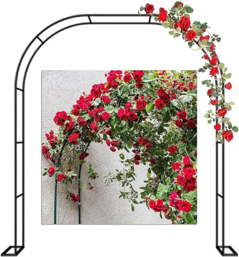 Großer Gartenbogen, extra breiter 300/350 cm großer Gartenlauben-Torbogen, Rosenbogen für Rosen, Kletterpflanzen, Unterstützung für Hochzeitsbogen, extra hoher Pergola-Spalier, Weinreben-Torbogen, s