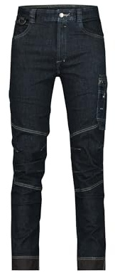 DASSY® Osaka Stretch-Arbeitsjeans - Größe 66 - JEANSBLAU/SCHWARZ