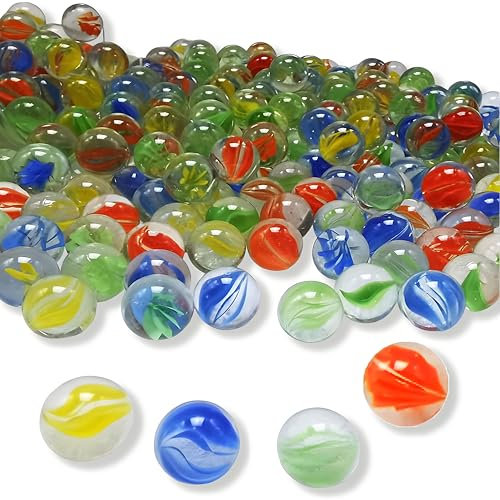 HSYTEK 16mm Murmeln im Dunkeln Leuchten, 10 Stück Leuchtende Glasmurmeln, 9 Farben Murmeln Glas Deko, Glasmurmeln für Spiele, Dekoration