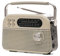 Lloytron 3 Band 'Bolero' Rechargeable Portable AM/SW/FM Radio + MP3 via USB or SD card + MusicStream - Cream - N6405CR