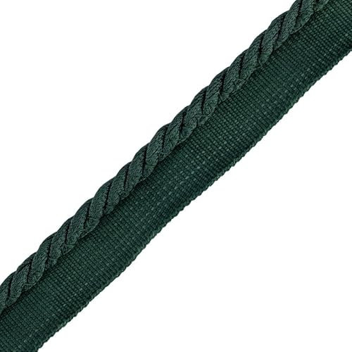 Flange Cord - 19mm Cotton Piping for Sewing, Cushions, Upholstery Ribbon Flanged Trim Cushion Sewing Thread Plait Furnishing Cushions (Bottle Green, 5)