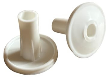 Plastic Hole Tidy, Cable Wall Entry Cover, 8mm Hole, Feed Through Coaxial Bushes, Wall Grommets, Entry Tidy Cap White, Internally and Externally Pack of 2