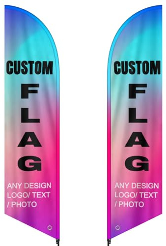Bandiere con piume personalizzate per affari (solo bandiera), pubblicità personalizzata per coltelli da spiaggia, con logo/testo/foto