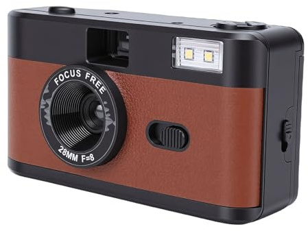 ASHATA 35mm Film Camera Vintage Style Built in Flash Retro Photography for Creatives ABS Material