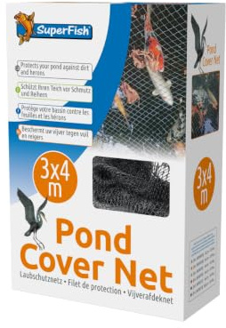 SuperFish Pond Cover Net with 10 Pegs - 3x4m