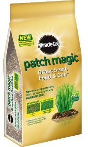 Value Pack of 2 (Save on Postage) - Miracle-Gro Patch Magic Grass Seed, Feed and Coir 48 Patches (3.6 kg Bag)