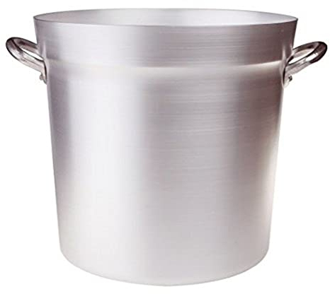 Pentole Agnelli FAMA85BS40 Aluminium-Tomatentopf mit 2 Griffen, Nordtyp, Durchmesser 40 cm, 50,2 Liter, Silber