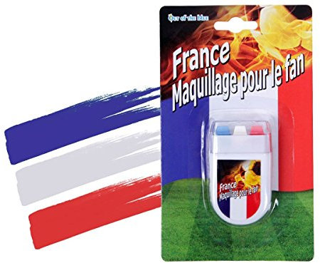 Maquillage bleu blanc rouge - Taille Unique