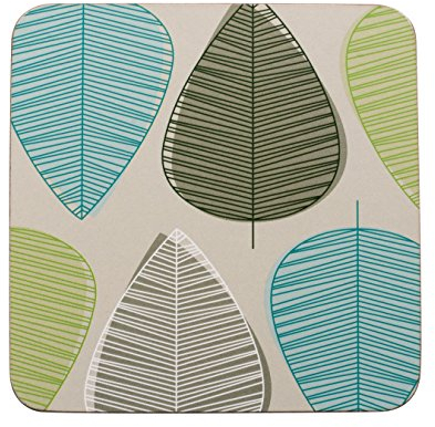 Premier Housewares Grüne Blatt Untersetzer, 4er Set, Kork