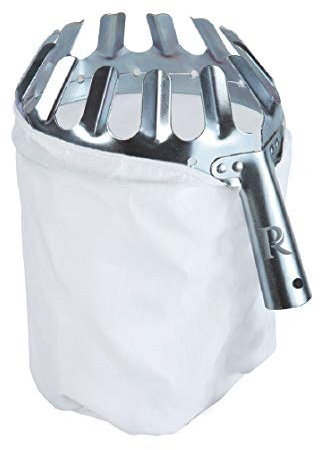 Ribimex Prescf2 Raccogli Frutta Con Sacchetto, Argento/Bianco, 14 x 16 x 16 cm