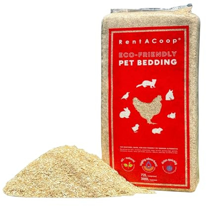RentACoop Premium Hemp Bedding for Chickens, Rabbits, Horses - 300L (30lbs)
