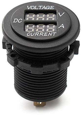 YONGYAO Car Dc 12V 24V Voltmeter Ammeter Led Display Digital Voltage Meter-Blue