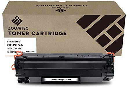 ZOOMTEC CE285A 85A Tonerkartusche für HP Laserjet Pro P1102 P1102w P1100 M1130 M1132 M1132mfp M1212 M1212nf M1217nfw(Schwarz 1 Pack)