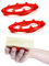 SoapStandle Lot de 2 porte-savon en forme de barre pour bain et douche Rouge