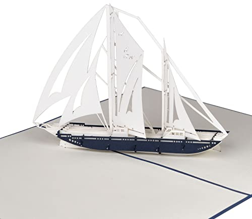 Sweetpopup® Pop Up Karte Segelboot – 3D Geburtstagskarte mit Schiff - Maritime Glückwunschkarte für Segler, Meerliebhaber & Reisen – Perfekt für Urlaub, Segeln, Kreuzfahrt- & Reisegutscheine - 167