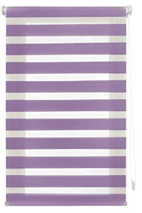 Blindecor - Indus doppelrollo klemmfix ohne bohren - duo rollo klemmfix Fliederfarben - 140 x 180 cm (Breite x Länge) Stoffgröße 137 x 175 cm