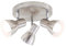 Briloner Leuchten Deckenleuchte, Deckenspot, Strahler dreh-und schwenkbar, 3x E14, max. 25 Watt, Retro, Matt-Nickel, 210x140mm (DxH)