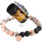 AURA LOVE YOURSELF Entspannungsgeschenk für Frauen, Heilung, Stressabbau, Geschenk für Mama, Lavastein-Armband, Yoga-Perlen mit ätherischem Lavendelöl, beruhigender Aromatherapie-Diffusor,