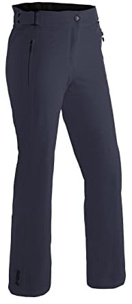 Maier Sports Vroni Slim, Enganliegende Damen Skihose, Wasserdichte Schneehose, Stretchmaterial und verstellbarer Bund, PFC-frei, mTHERM Wattierung & mTEX Wetterschutz, Blau, Gr. 40 (W31/L31)