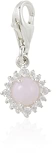 Thomas Sabo Damen Charm-Anhänger opalfarbener Stein rosa schimmernd Charm Club 925 Sterlingsilber 1866-166-7