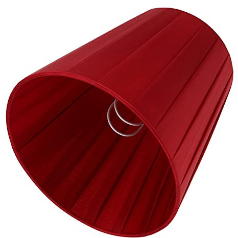 SOLUSTRE Stoff Lampenschirm Nachttischlampe Schirm Rot Pendellampe Stehleuchte Lampenschirm Schutzhülle für Deckenleuchte Pendelleuchte Wandleuchte Schlafzimmer Wohnzimmer Dekoration