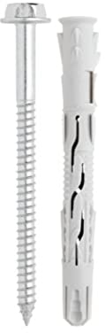 BATIFIX Allzweck Rahmendübel | Langschaftsdübel | hochwertiger Dübel mit verzinkter Sechskantkopf Schraube | ETA Zulassung | Fensterrahmendübel | Spreizdübel (25, 8x60 mm)