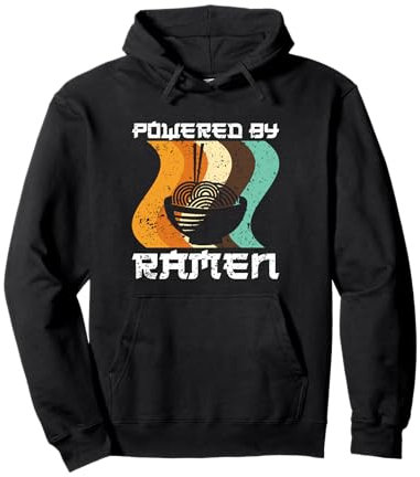 Powered by Ramen Vintage Japanische Kawaii Ramen Nudeln Pullover Hoodie