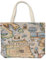San Francisco Leinen-Tragetasche mit Griffen, Einkaufstasche aus Stoff, wiederverwendbare und umweltfreundliche Tasche, 100 % Baumwolle, waschbar, 45,7 cm breit x 38,1 cm hoch, blau, Large