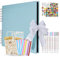KASZOO Fotoalbum, Fotoalbum zum Selbstgestalten, DIY Fotobuch 80 Seiten, Kann als Abschluss Geschenk, Geburtstagsgeschenk, Hochzeitstagsgeschenk, Valentinstagsgeschenk und verwendet werden, azur-blau