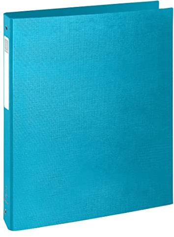 Exacompta - Ref. 51652E - Karton mit 10 Ringbüchern Teksto, starr, 4 runde Ringe, Durchmesser 30 mm - Rücken 40 mm - Außenmaß 32 x 26 cm - Format zum Einordnen A4 - Farbe türkis