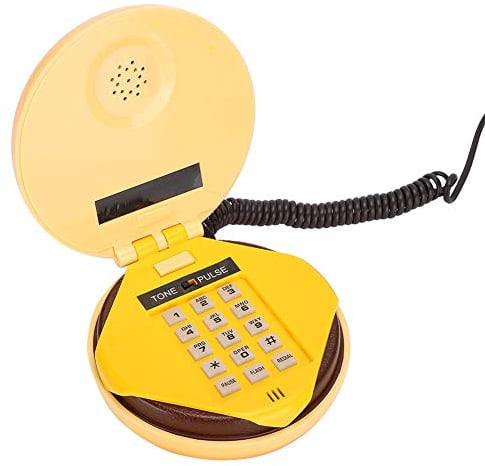 Garfield, Hamburger Telefon, Lippentelefon Gold, Hamburger Telefon, Lustiges Festnetztelefon, Hamburger Telefone Neuheit Emulational Hamburger Telefonkabel Festnetztelefon