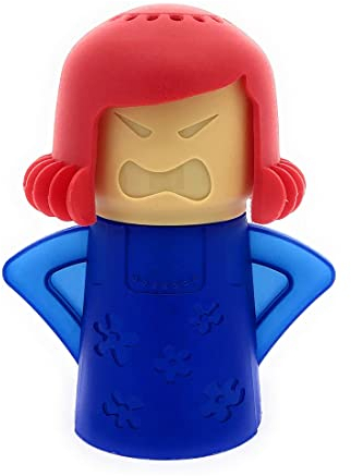 Angry Mama Nettoyeur à micro-ondes - Nettoyeur vapeur pour four à micro-ondes - colère qui nettoie facilement les taches de saleté en quelques minutes avec du vinaigre et de l'eau - blue
