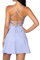 IDOPIP Tenniskleid für Damen mit integriertem BH und Shorts mit Taschen Sexy Schnürung Rückenfreies Golf Athletic Sportkleider blau S