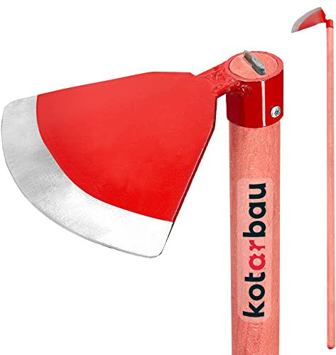 KOTARBAU® Gartenhacke Halbrund 190 mm mit Stiel 120 cm Unkrauthacke Gartenhacke Pflanzhacke Gartenwerkzeug zum Umpflanzen Jäten Gartenpflege Gartengeräte Garten Handwerkzeuge Pflanzhake