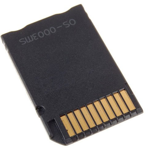 Tiuimk Micro SD TF auf MS Pro Duo Adapter – Schwarz, kleine Größe, leicht, kompatibel mit Windows, Mac und Linux