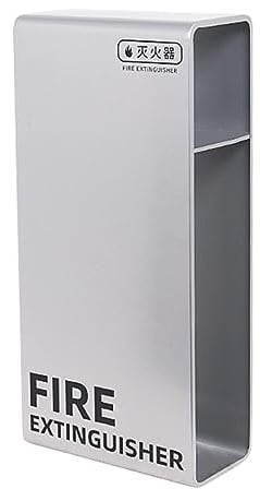 Multifunktionaler Feuerlöscherschrank, dekorativer Feuerlöscherständer, Halterungen und Befestigungen für Feuerlöscher, Innen- und Außenlagerung von Feuerlöschmitteln ( Color : Silver , Size : Size L