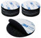 Matmar. 12 Pares 5x5cm Cierre Adhesivo Doble Cara Extrafuerte Redondo | Cinta adhesiva Doble Cara | 12 Hook and 12 Loop | (NEGRO REDONDO)