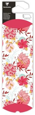 Clairefontaine 618016C - Packung mit 6 Geschenketuis, faltbar, 8x22cm, ideal zum Verschenken von kleinen Objekten & Accessoires, Flora, 1 Pack