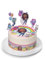 Kardasis Gabby's Dollhouse Tortenaufleger mit Papierfiguren | Essbarer Aufleger für Torten und Kuchen | Tortendekoration für den Gabby's Dollhouse Themengeburtstag | 20cm + 4 band 28x4cm + 5 Figuren