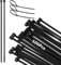 WOLTU Bridas de Plastico para Cableado, 100 Piezas Bridas de Nylon, Abrazaderas de Plastico de Cables 4 * 200 mm, Bridas Resistentes de Cables para Oficina, Hogar y Exteriores, Antracita